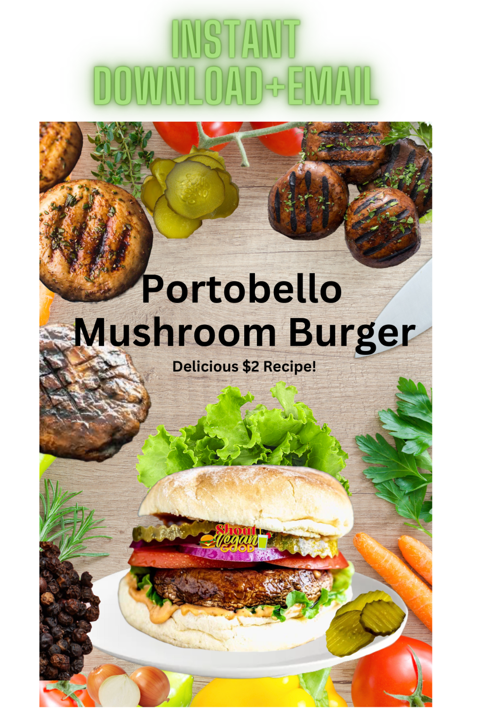 Vegan Soul Food Portobello Mushroom Burger Recipe!