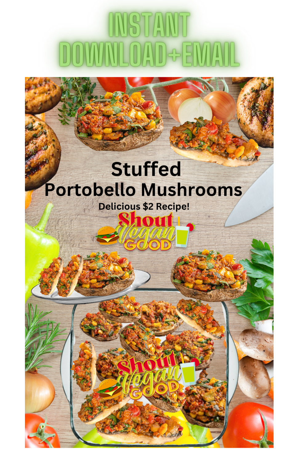 Vegan Soul Food Stuffed Portobello Mushroom Recipe!