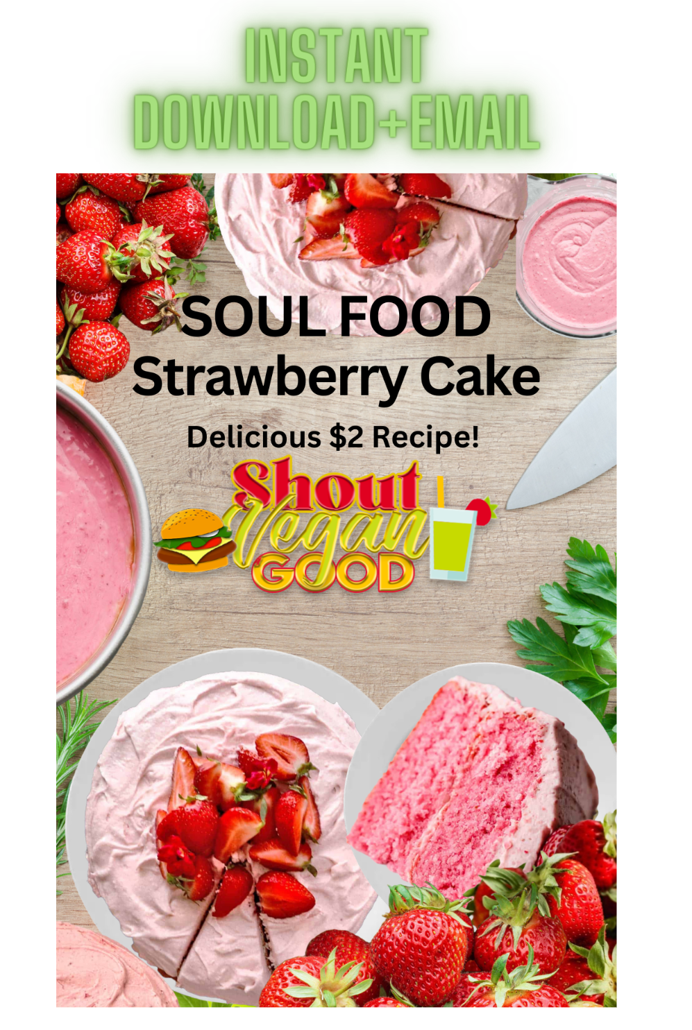 Vegan Soul Food Strawberry Cake Recipe!