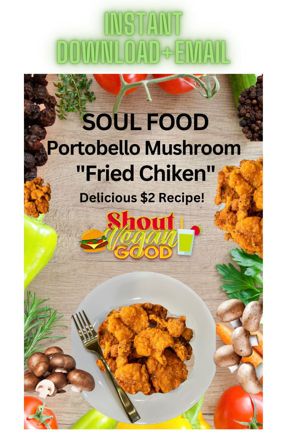 Vegan Soul Food Portobello Mushroom 